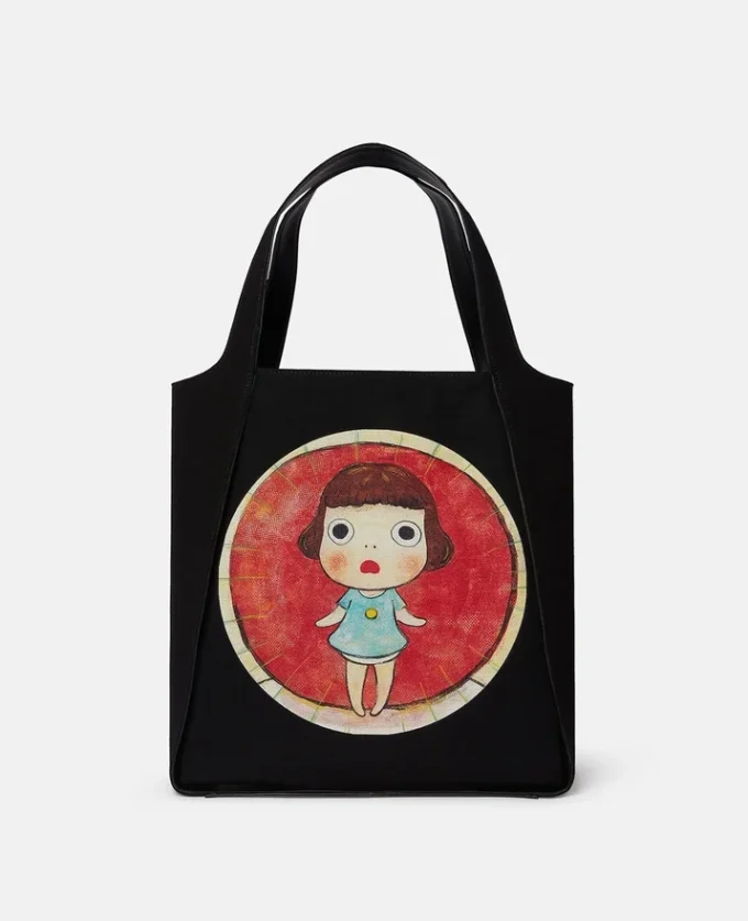 Borsa tote in tela di cotone con stampa Lonesome Puppy Borsa tote in tela di cotone con stampa Lonesome Puppy