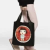 Borsa tote in tela di cotone con stampa Lonesome Puppy Borsa tote in tela di cotone con stampa Lonesome Puppy