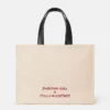 Borsa tote in tela di cotone con stampa Stop the Bombs Borsa tote in tela di cotone con stampa Stop the Bombs