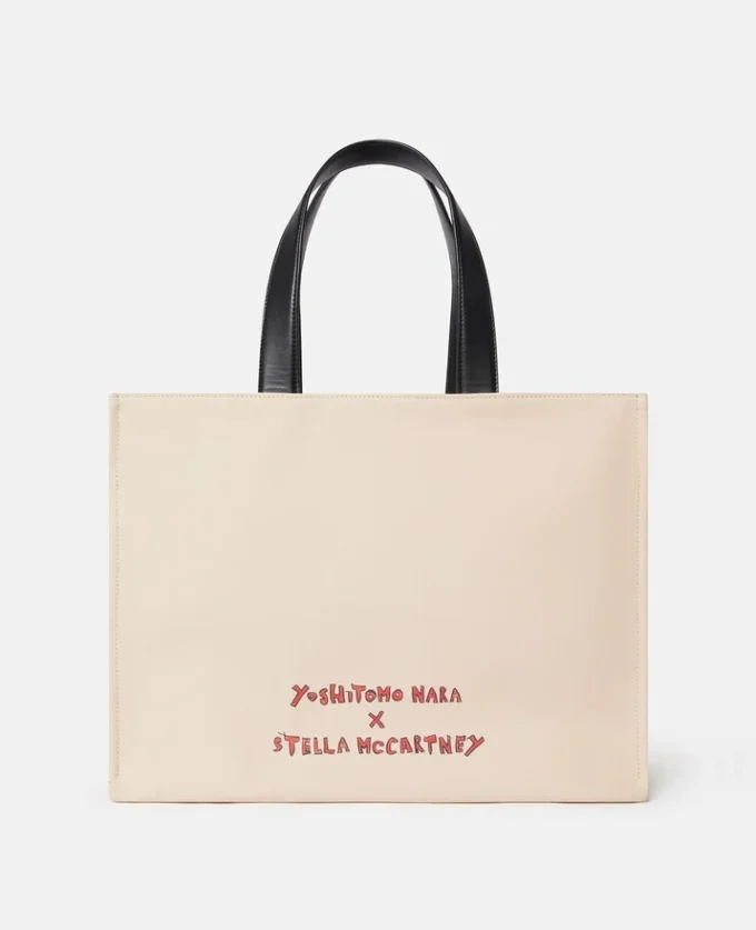 Borsa tote in tela di cotone con stampa Stop the Bombs Borsa tote in tela di cotone con stampa Stop the Bombs