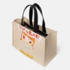 Borsa tote in tela di cotone con stampa Stop the Bombs Borsa tote in tela di cotone con stampa Stop the Bombs