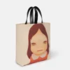 Borsa tote in tela di cotone con stampa Twins I Borsa tote in tela di cotone con stampa Twins I
