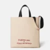 Borsa tote in tela di cotone con stampa Twins I Borsa tote in tela di cotone con stampa Twins I