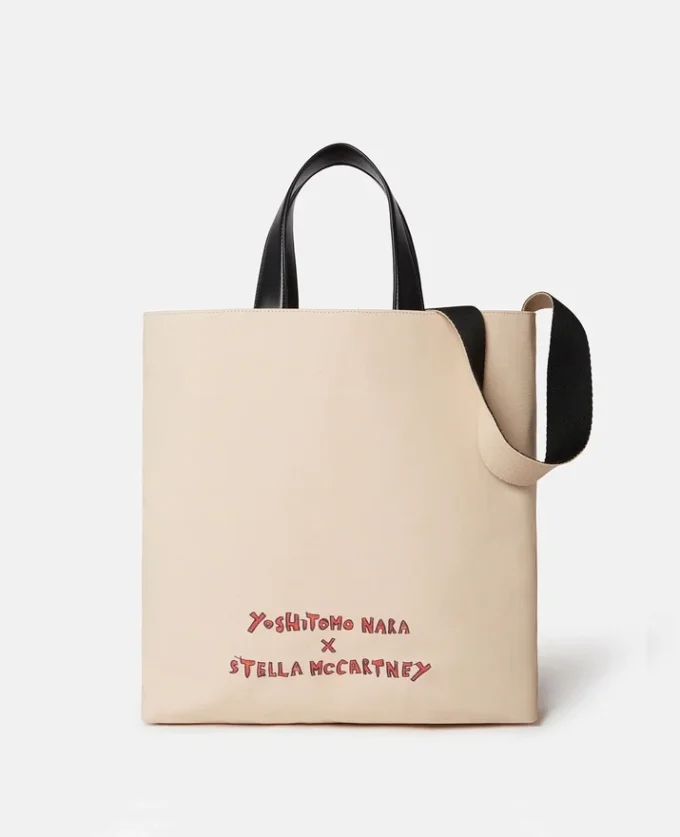 Borsa tote in tela di cotone con stampa Twins I Borsa tote in tela di cotone con stampa Twins I