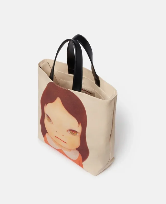 Borsa tote in tela di cotone con stampa Twins I Borsa tote in tela di cotone con stampa Twins I