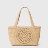 Borsa tote media in rafia con logo Borsa tote media in rafia con logo