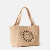 Borsa tote media in rafia con logo Borsa tote media in rafia con logo