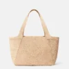 Borsa tote media in rafia con logo Borsa tote media in rafia con logo