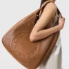 Borsa tote morbida con logo Borsa tote morbida con logo
