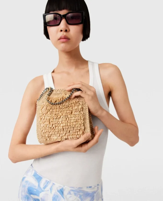 Borsa tote piccola in rafia Falabella Borsa tote piccola in rafia Falabella