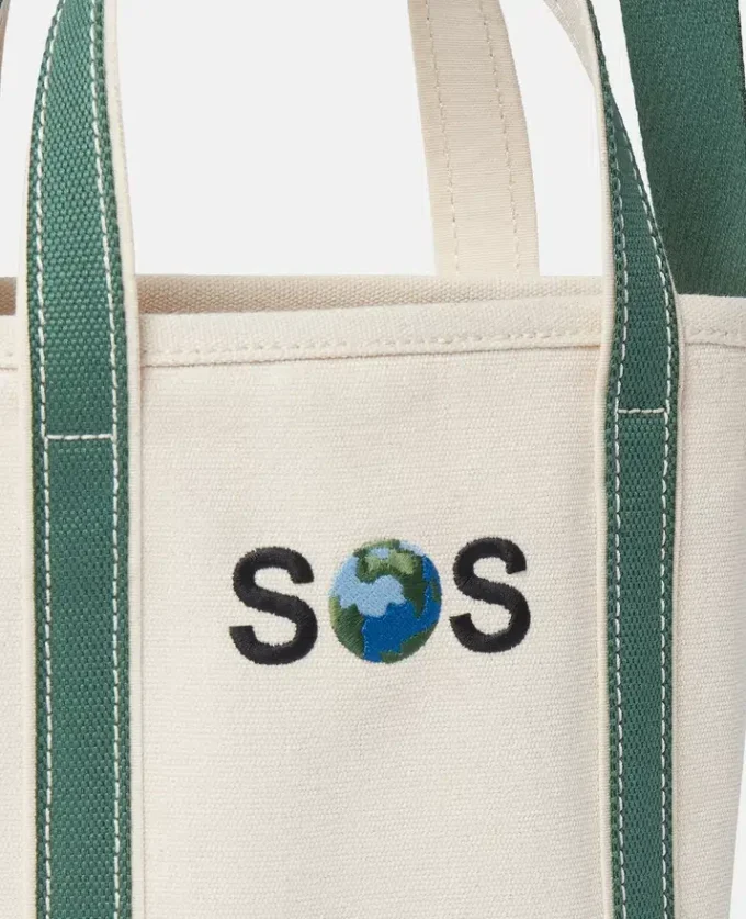 Borsa tote piccola ricamata SOS Borsa tote piccola ricamata SOS