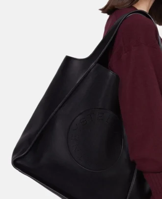 Borsa tote quadrata con logo Stella