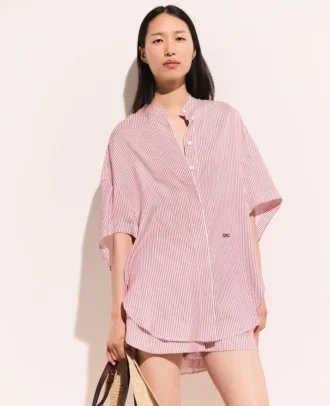 Camicia a maniche corte a righe