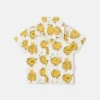 Camicia a maniche corte con stampa a tamburo Camicia a maniche corte con stampa a tamburo
