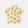 Camicia a maniche corte con stampa a tamburo Camicia a maniche corte con stampa a tamburo