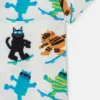 Camicia a maniche corte con stampa gatti