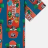 Camicia a maniche corte con stampa skateboard