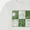 Camicia a maniche lunghe con scritta del marchio
