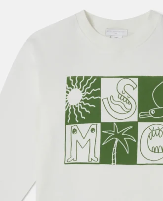Camicia a maniche lunghe con scritta del marchio