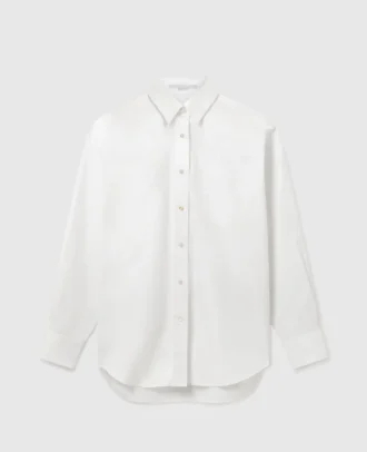 Camicia boyfriend in cotone rigenerativo