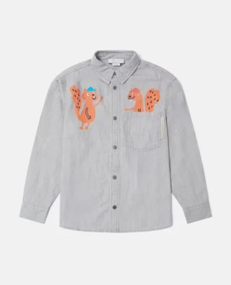 Camicia classica con grafica scoiattolo