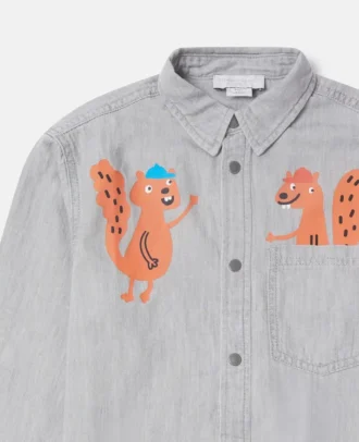 Camicia classica con grafica scoiattolo