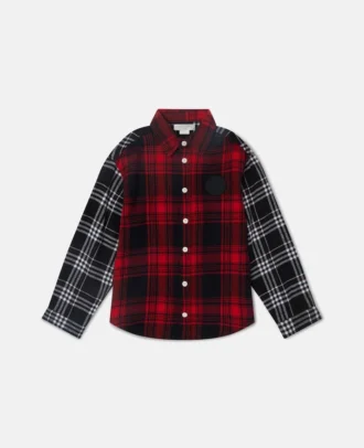 Camicia classica con pannelli a quadri
