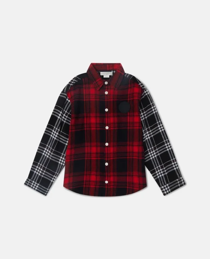 Camicia classica con pannelli a quadri Camicia classica con pannelli a quadri