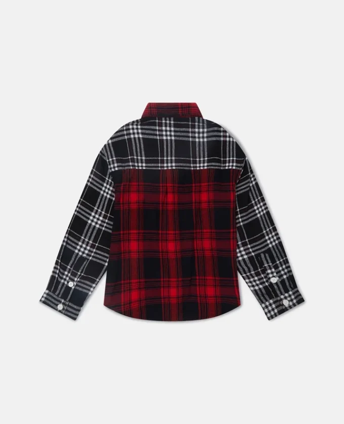 Camicia classica con pannelli a quadri Camicia classica con pannelli a quadri