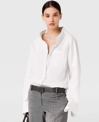 Camicia con collo a V aperto