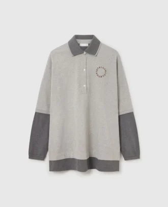 Camicia da rugby con pannello con logo