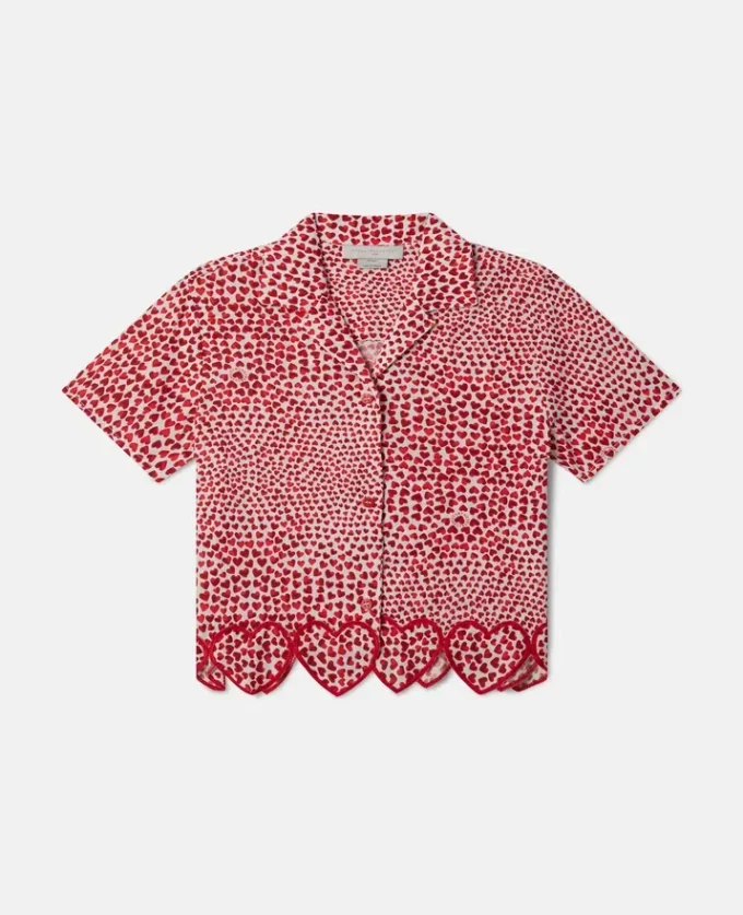 Camicia in cotone biologico High Summer Hearts