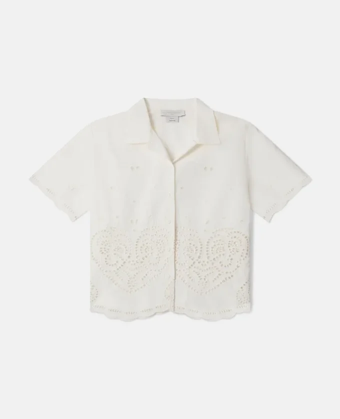 Camicia in cotone ricamato Anglaise Camicia in cotone ricamato Anglaise