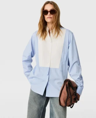 Camicia in popeline con pettorina Tuxedo
