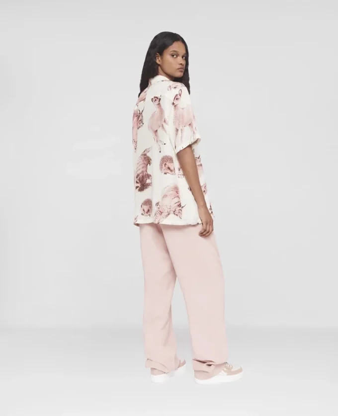 Camicia in seta con stampa Rewild Fauna Camicia in seta con stampa Rewild Fauna