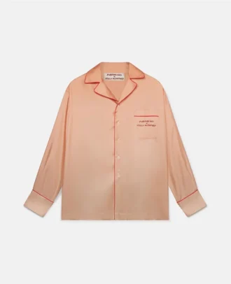 Camicia in twill di seta con stampa Twins I
