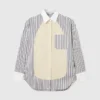 Camicia oversize a righe miste Camicia oversize a righe miste