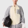 Camicia oversize a righe miste Camicia oversize a righe miste