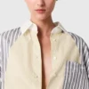 Camicia oversize a righe miste Camicia oversize a righe miste