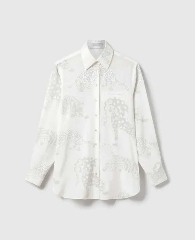 Camicia oversize con motivo leopardato Camicia oversize con motivo leopardato