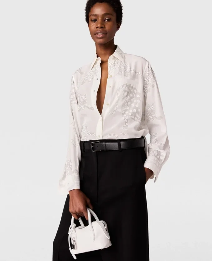 Camicia oversize con motivo leopardato Camicia oversize con motivo leopardato