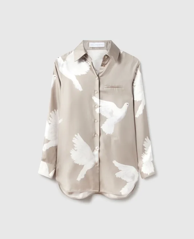 Camicia oversize con stampa colomba Camicia oversize con stampa colomba