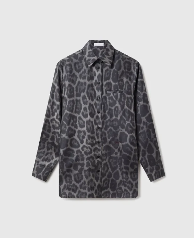 Camicia oversize con stampa leopardata Camicia oversize con stampa leopardata