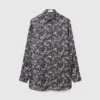 Camicia oversize con stampa pizzo Camicia oversize con stampa pizzo