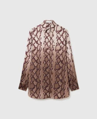 Camicia oversize con stampa serpente