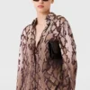 Camicia oversize con stampa serpente Camicia oversize con stampa serpente