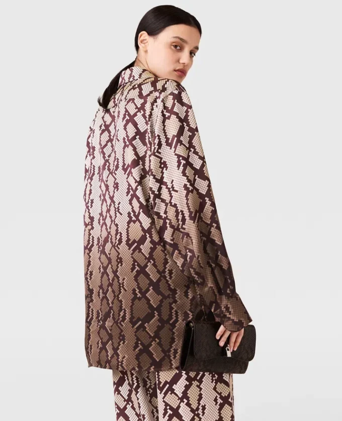Camicia oversize con stampa serpente Camicia oversize con stampa serpente