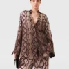 Camicia oversize con stampa serpente Camicia oversize con stampa serpente