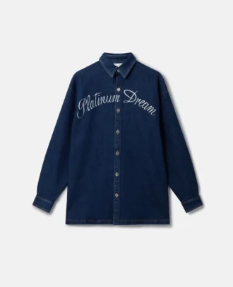 Camicia oversize in denim con ricamo Platinum Dream