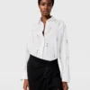 Camicia Oxford impreziosita da cristalli senza piombo Camicia Oxford impreziosita da cristalli senza piombo